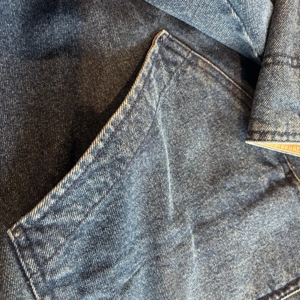 VINTAGE MOOSE CREEK 100% Cotton Denim Jean Barn Coat with Flannel Lining Sz XL - Picture 10 of 14